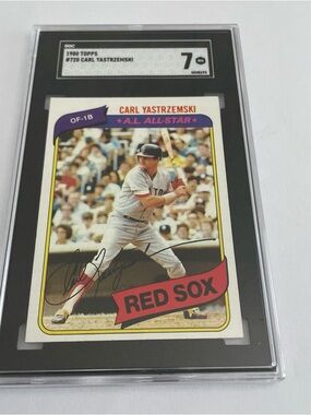1980 Topps Carl Yastrzemski  AL ALL-STAR #720 Boston Red Sox SGC 7 Vintage